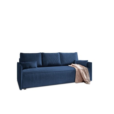Masseno Sofa MESTOR mit Schlaffunktion und Bettkasten, Ausziehbares Bettsofa - Blau, POSO 05
