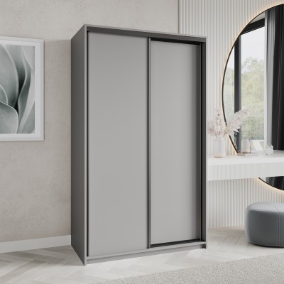 Szafa Przesuwna NISSE 120 cm Szafa Dwudrzwiowa z Szufladami