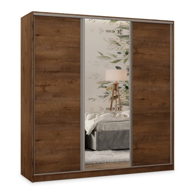 Szafa Przesuwna TARI 180 cm z Lustrem Szafa Trzydrzwiowa z Szufladami