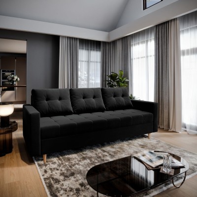 MILO Sofa, Stoff KRONOS 07 - schwarz