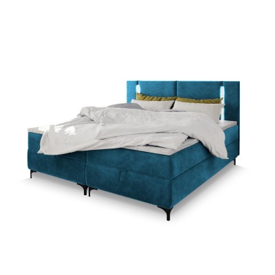 Masseno Boxspringbett ALBA mit Bettkästen 160x200 cm - Blau, CASABLANCA 13