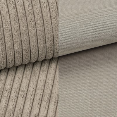 Boxspringbett ALORIA – Plüsch-Stoff – Farbe: Poso 02 + paros 02