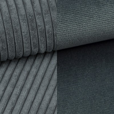 Boxspringbett ALORIA – Plüsch-Stoff – Farbe: Poso 60 + paros 06