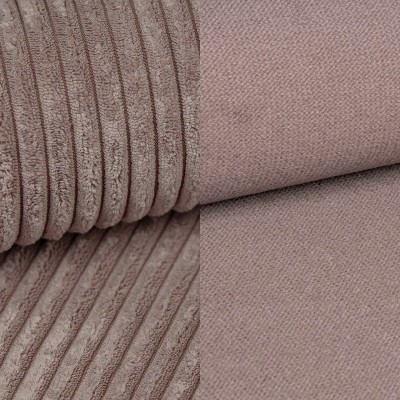 Boxspringbett ALORIA – Plüsch-Stoff – Farbe: Poso 27 + kronos 27