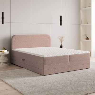 Boxspringbett ARMEL – Boucle-Stoff – Farbe: Now or never 61