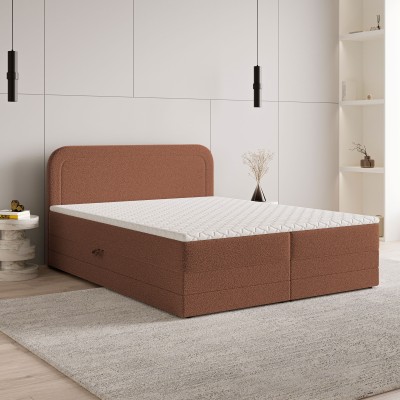 Boxspringbett ARMEL – Boucle-Stoff – Farbe: Now or never 54