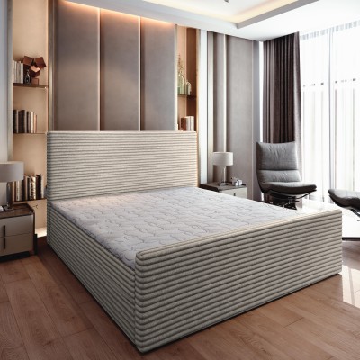 Boxspringbett BRENTO – Kordstoff – Farbe: Tilia 83