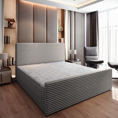 Boxspringbett BRENTO – Kordstoff – Farbe: Tilia 86