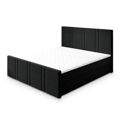 Boxspringbett COMOZA – Plüsch-Stoff – Farbe: Kronos 07