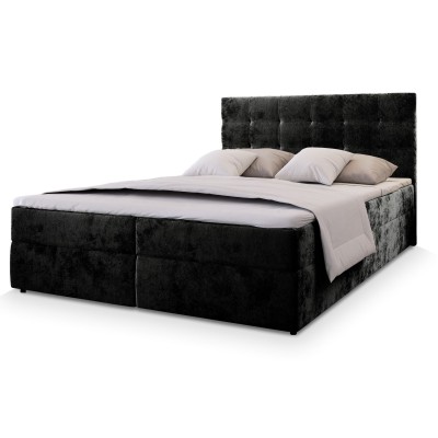 Boxspringbett GLOS – Plüsch-Stoff – Farbe: Kronos 07