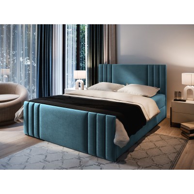 Boxspringbett KANES – Plüsch-Stoff – Farbe: Casablanca 13