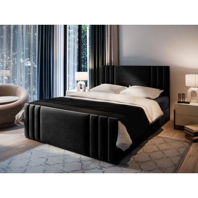 Boxspringbett KANES – Plüsch-Stoff – Farbe: Casablanca 16