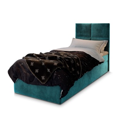 Boxspringbett LENA – Plüsch-Stoff – Farbe: Kronos 13