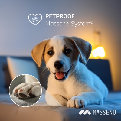 Boxspringbett LENA – Plüsch-Stoff – Farbe: Kronos 27