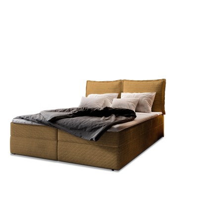 Boxspringbett LENTE – Kordstoff – Farbe: Lincoln 48