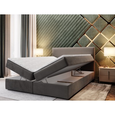 Boxspringbett LENTE – Kordstoff – Farbe: Lincoln 48