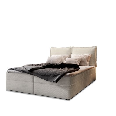 Boxspringbett LENTE – Kordstoff – Farbe: Lincoln 83