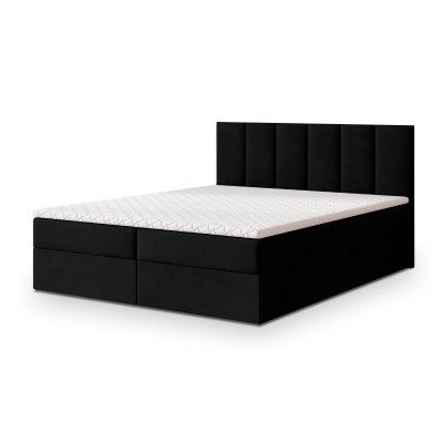 Boxspringbett MERIL – Plüsch-Stoff – Farbe: Kronos 07