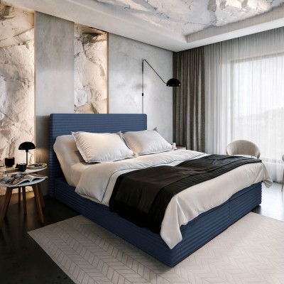 Boxspringbett MILARA – Kordstoff – Farbe: Tilia 77