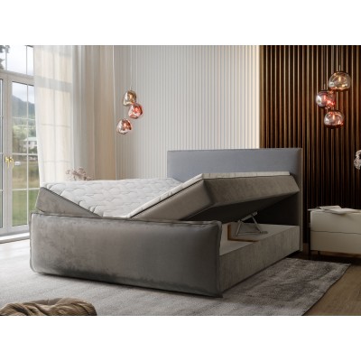 Boxspringbett MONTA – Kordstoff – Farbe: Lincoln 77