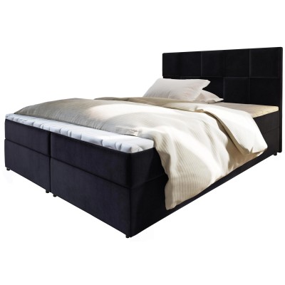 Boxspringbett PRATA – Plüsch-Stoff – Farbe: Kronos 07