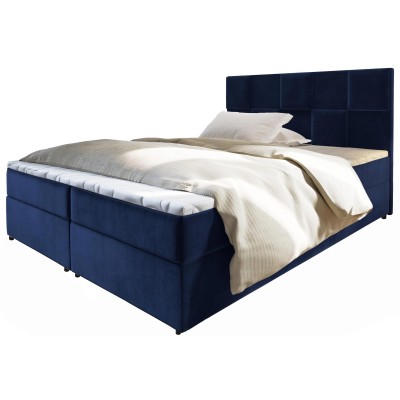 Boxspringbett PRATA – Plüsch-Stoff – Farbe: Kronos 09