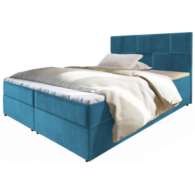 Boxspringbett PRATA – Plüsch-Stoff – Farbe: Kronos 13