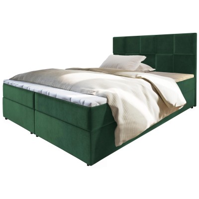 Boxspringbett PRATA – Plüsch-Stoff – Farbe: Kronos 19