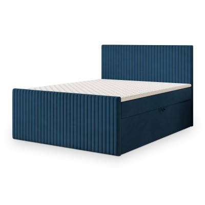Boxspringbett TERVAN – Plüsch-Stoff – Farbe: Kronos 09