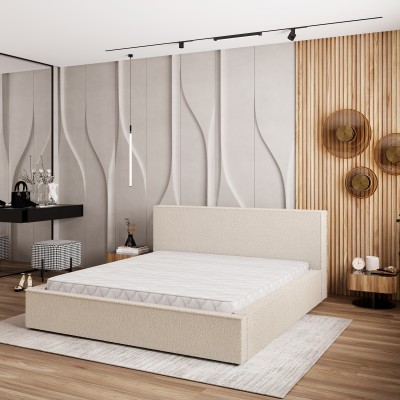 Polsterbett CELORA – Boucle-Stoff – Farbe: Quelle 02