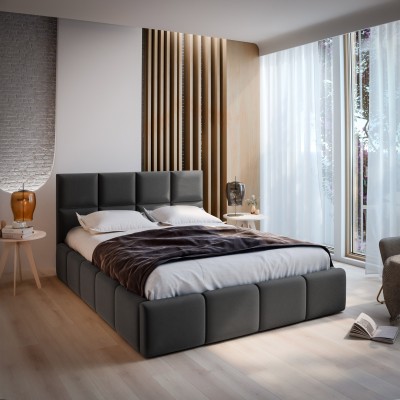 Polsterbett COMO – Geflochtener Stoff – Farbe: Sawana 05