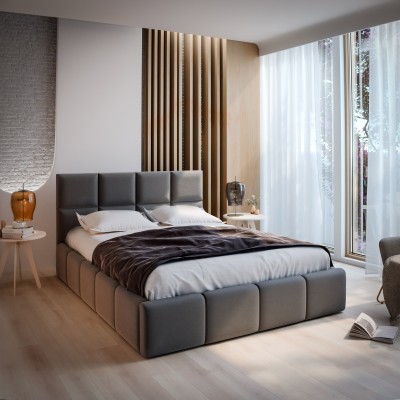 Polsterbett COMO – Geflochtener Stoff – Farbe: Sawana 21