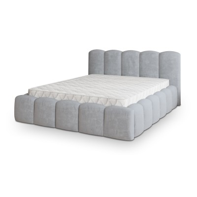 Polsterbett FALINA – Plüsch-Stoff – Farbe: Paros 05