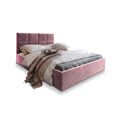 Polsterbett LIMENA – Plüsch-Stoff – Farbe: Kronos 27