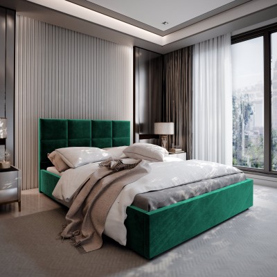 Polsterbett LIMENA – Plüsch-Stoff – Farbe: Kronos 19