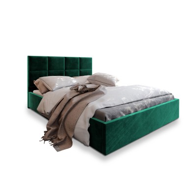 Polsterbett LIMENA – Plüsch-Stoff – Farbe: Kronos 19