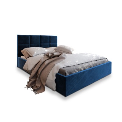 Polsterbett LIMENA – Plüsch-Stoff – Farbe: Kronos 09