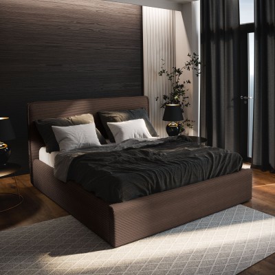 Polsterbett PARMA – Kordstoff – Farbe: Lincoln 29