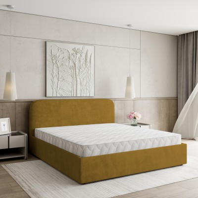 Polsterbett RENIVE – Plüsch-Stoff – Farbe: Kronos 01