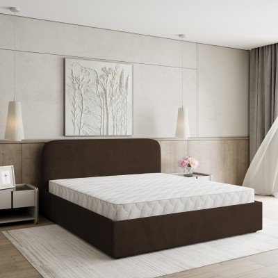 Polsterbett RENIVE – Plüsch-Stoff – Farbe: Kronos 06