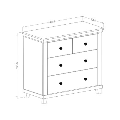 Komoda EVOLETTA 90 cm do Salonu Sypialni