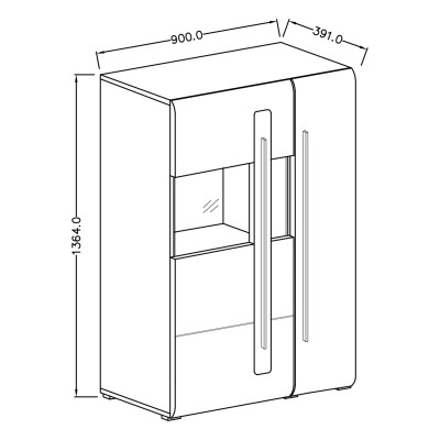 Komoda TULLIA 90 cm do Salonu Sypialni