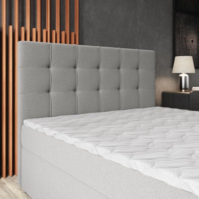 Boxspringbett PALMA – Geflochtener Stoff – Farbe: Soro 90