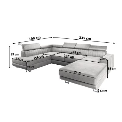 Narożnik SIENA R-S MONOLITH 29 do Salonu