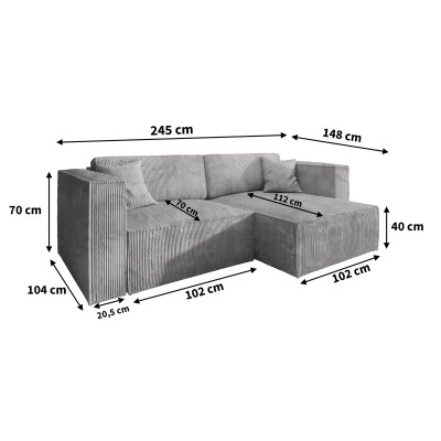 Narożnik NERIO P POSO 05 do Salonu