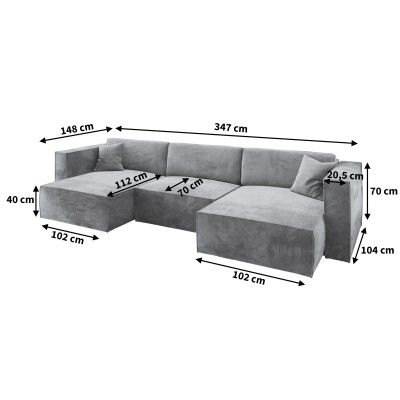 Narożnik SARMO M MONOLITH 84 do Salonu