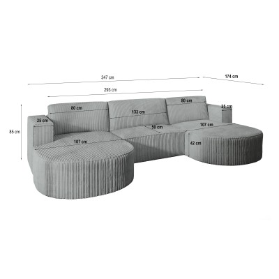 Narożnik VEZZO P POSO 55 do Salonu