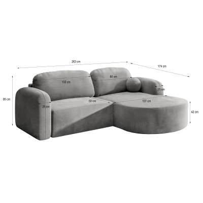 Narożnik AMILIA M R-S MONOLITH 84 do Salonu