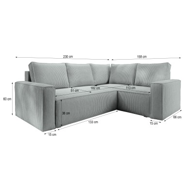 Narożnik ESTANO L-S POSO 34 do Salonu