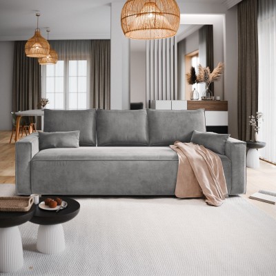 Schlafsofa aus Velours ALATRI, aus Monolith-Stoff 84 - Vorderseite